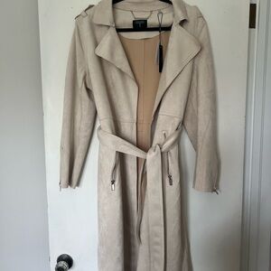 T Tahari Beige Trench Coat